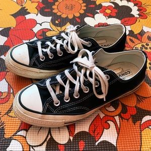 Converse Chuck Taylor 70 Vintage Black Canvas low tops. US WOMENS 8.5 / MENS 6.5